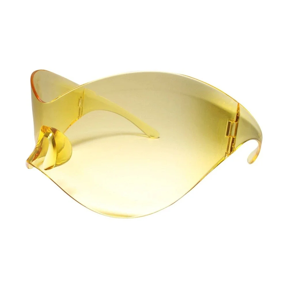 Yellow Sunglasses Women Fashion Designer Oversized Festival‎ Party Gafas Shield